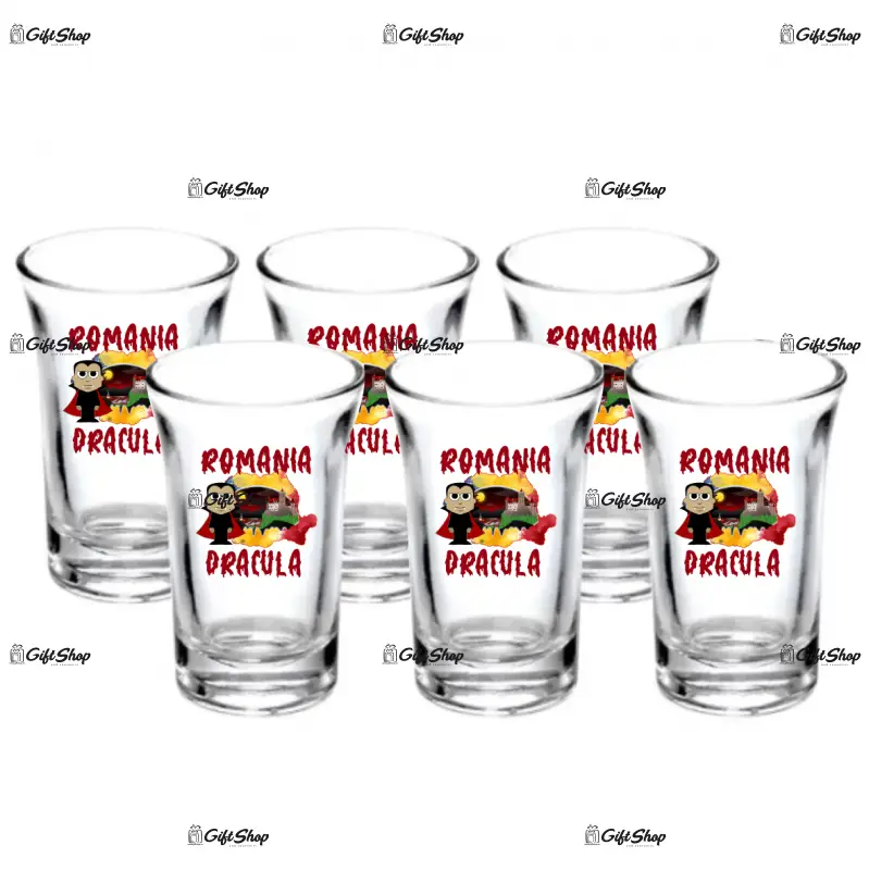 Romania dracula, set 6 pahare shout, model 56bs